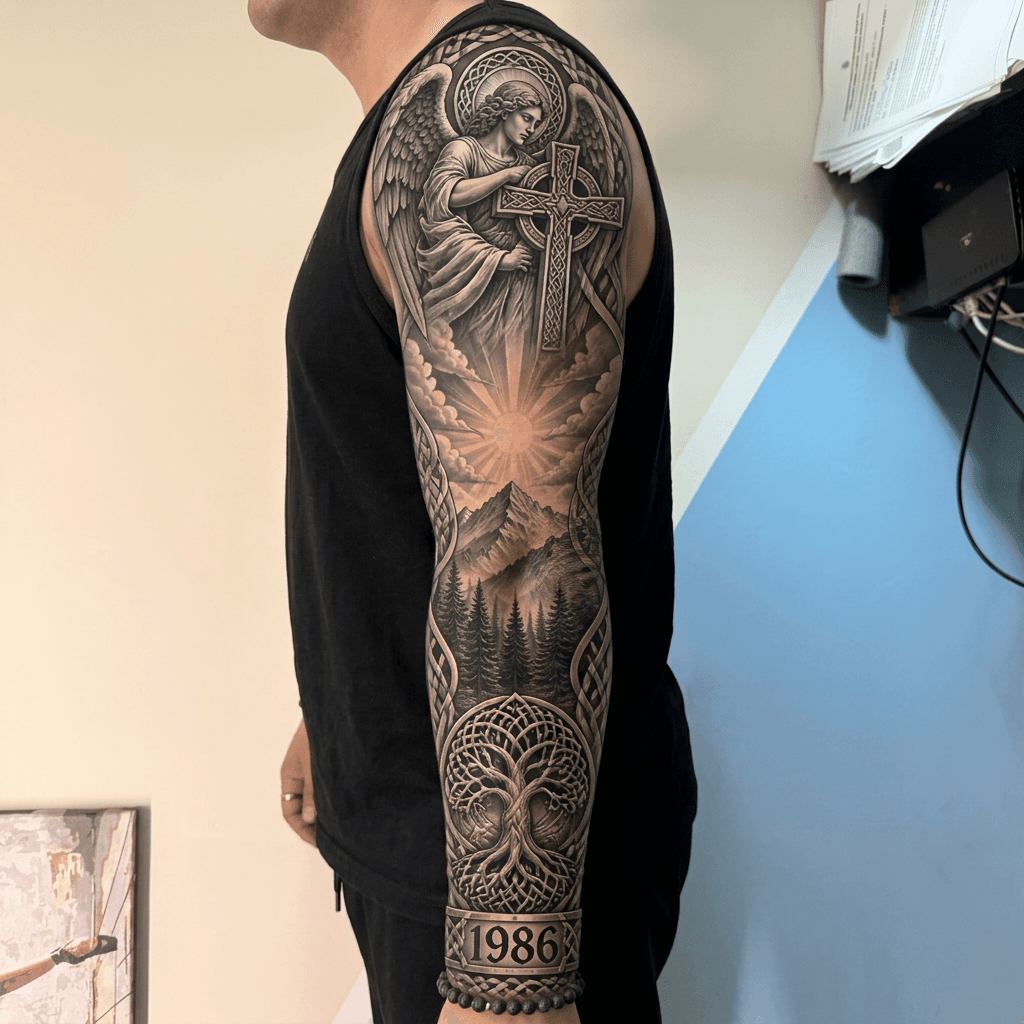 Тату эскиз: Tryon: sleeve