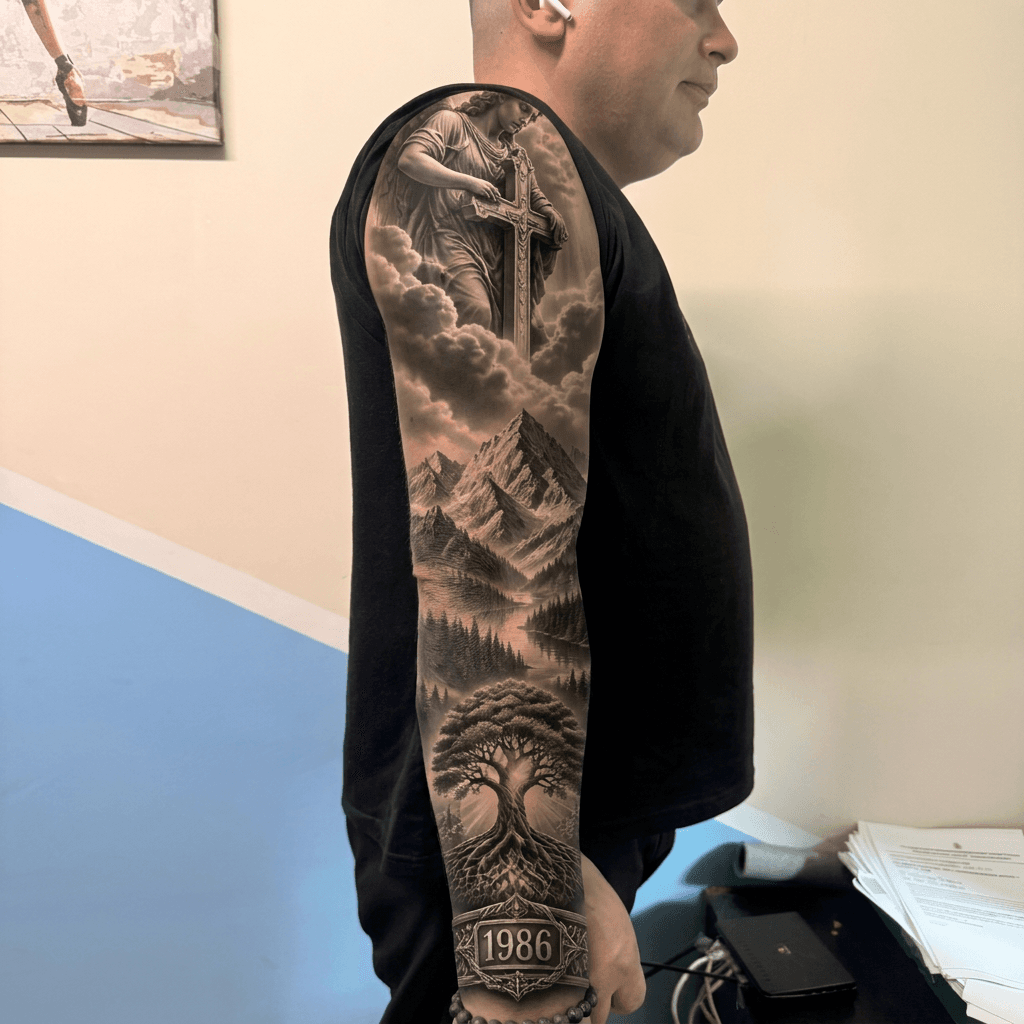 Тату эскиз: Tryon: sleeve