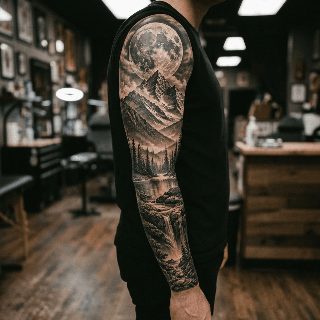 Тату эскиз: Tryon: sleeve