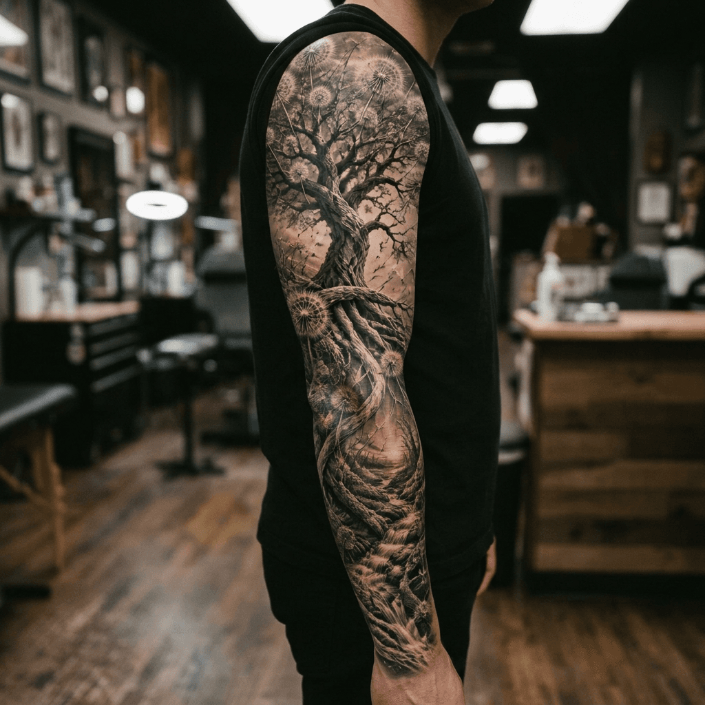 Тату эскиз: Tryon: sleeve
