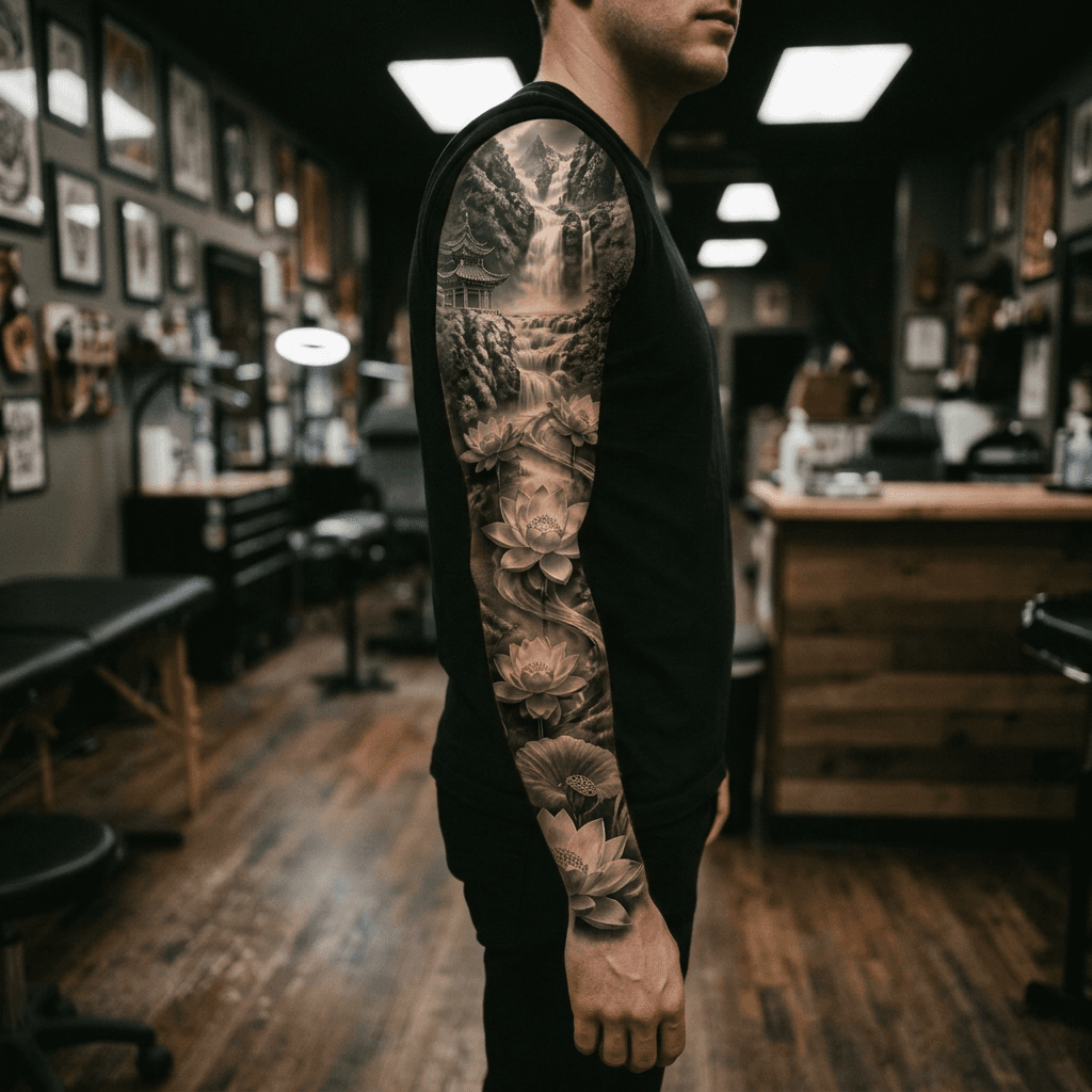 Тату эскиз: Tryon: sleeve