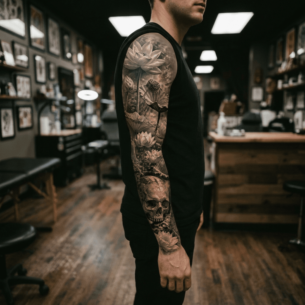 Тату эскиз: Tryon: sleeve