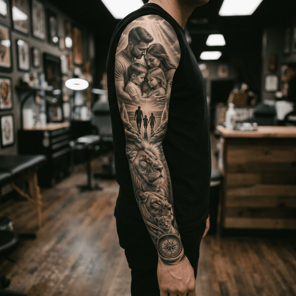 Тату эскиз: Tryon: sleeve