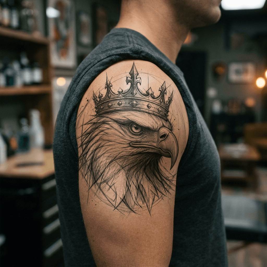 Тату эскиз: Tryon: shoulder