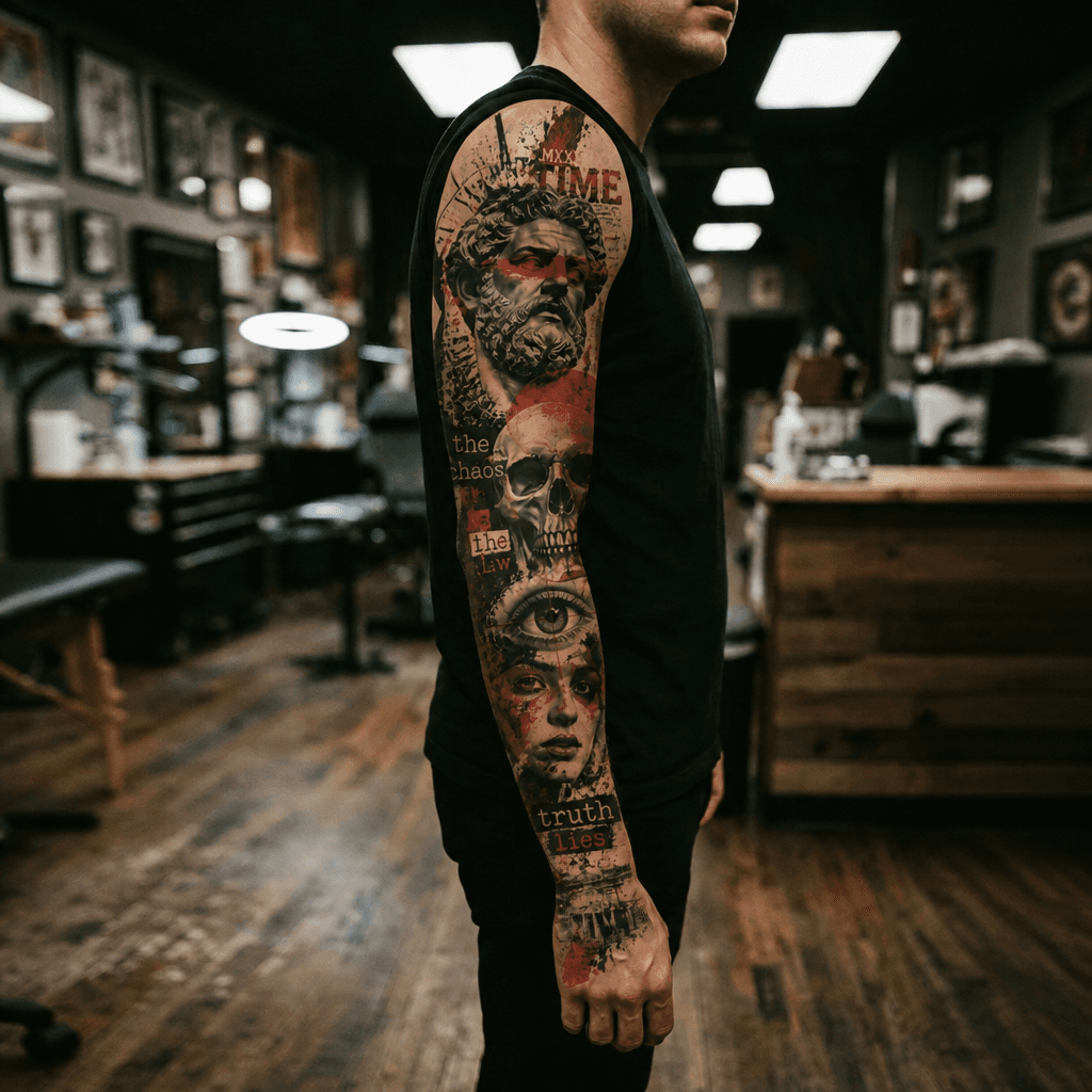 Тату эскиз: Tryon: sleeve