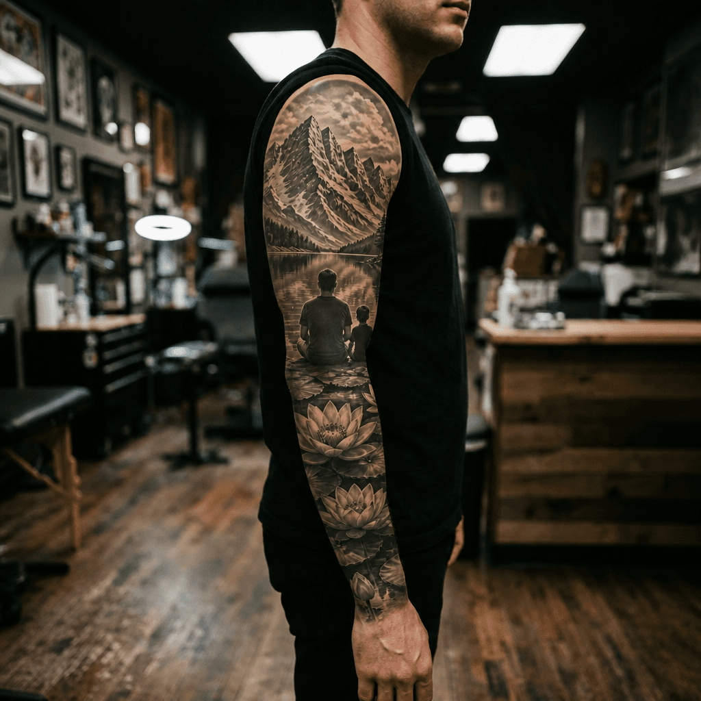 Тату эскиз: Tryon: sleeve