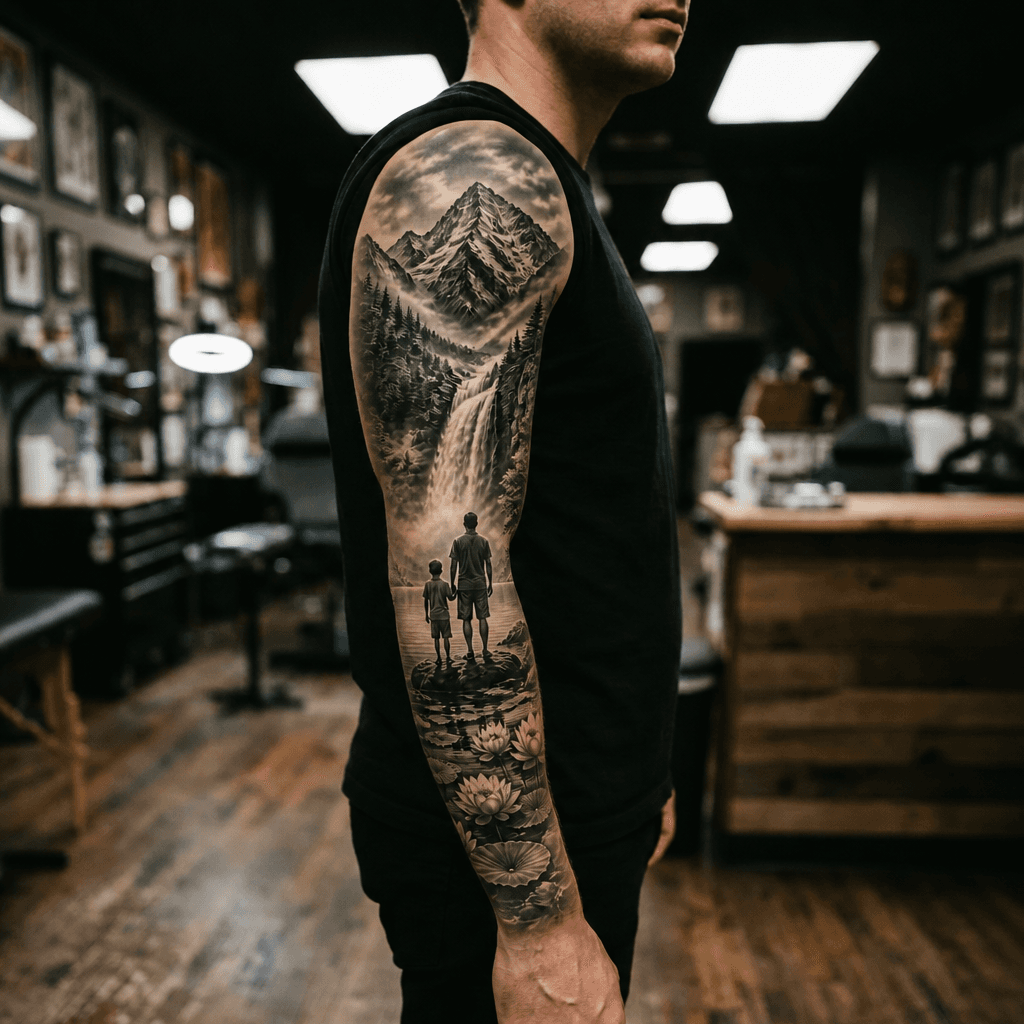 Тату эскиз: Tryon: sleeve