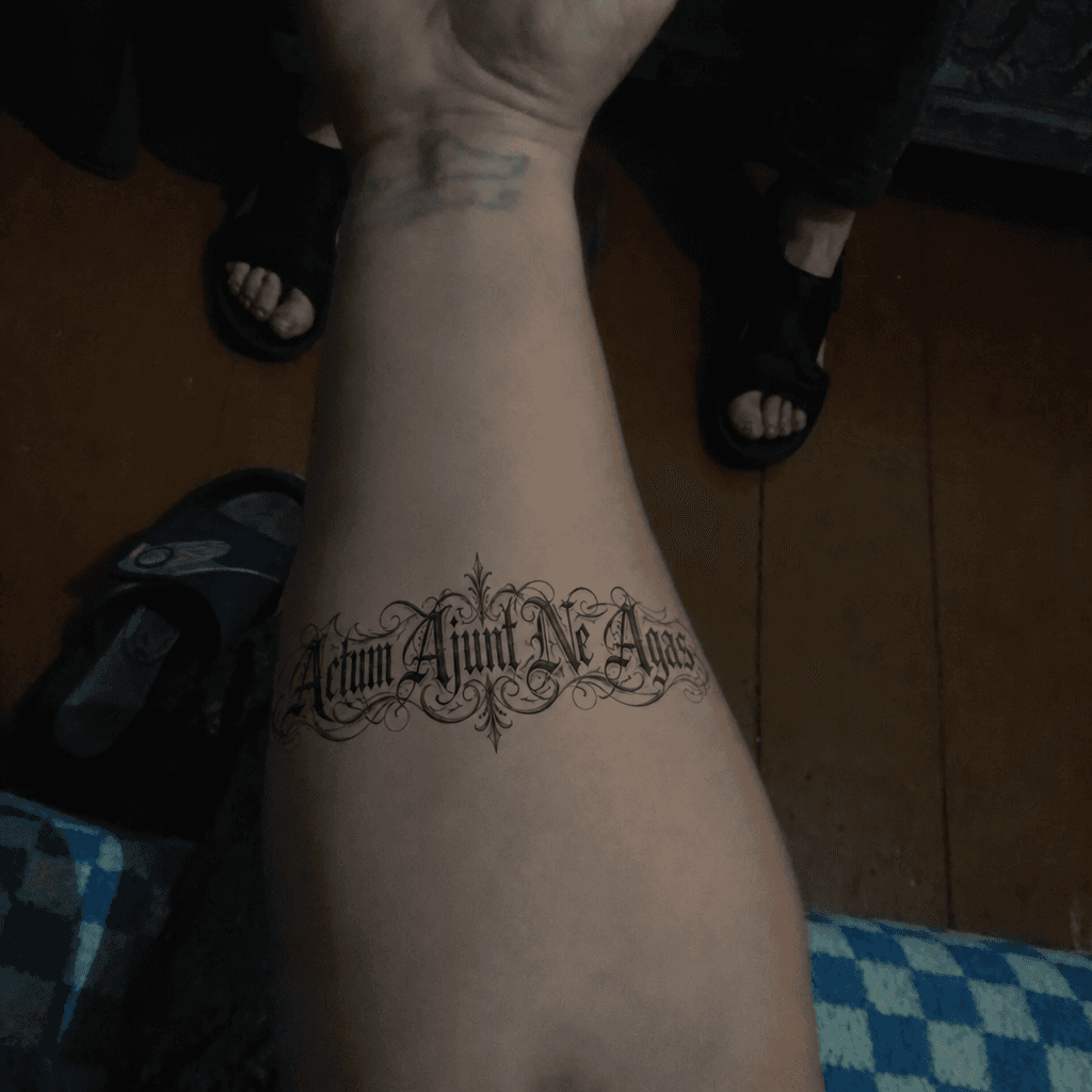 Тату эскиз: Tryon: forearm