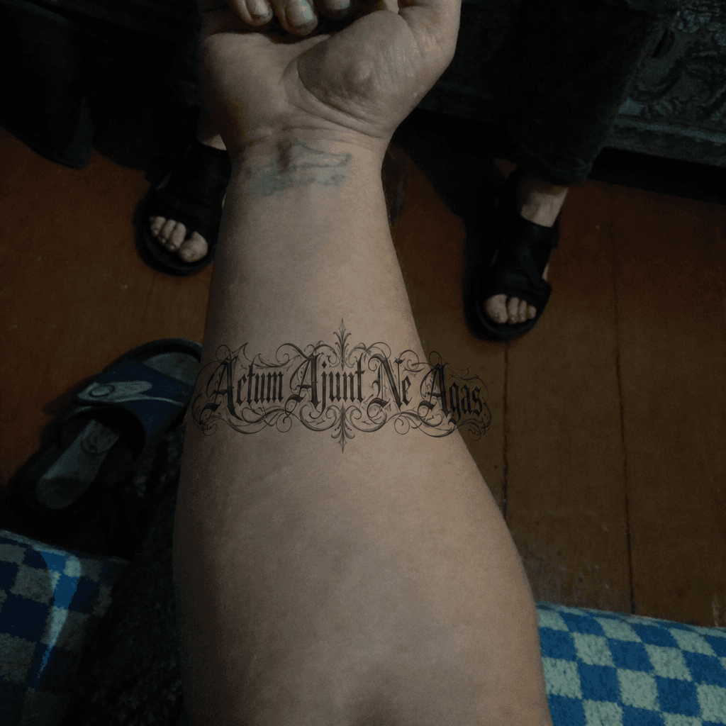 Тату эскиз: Tryon: forearm