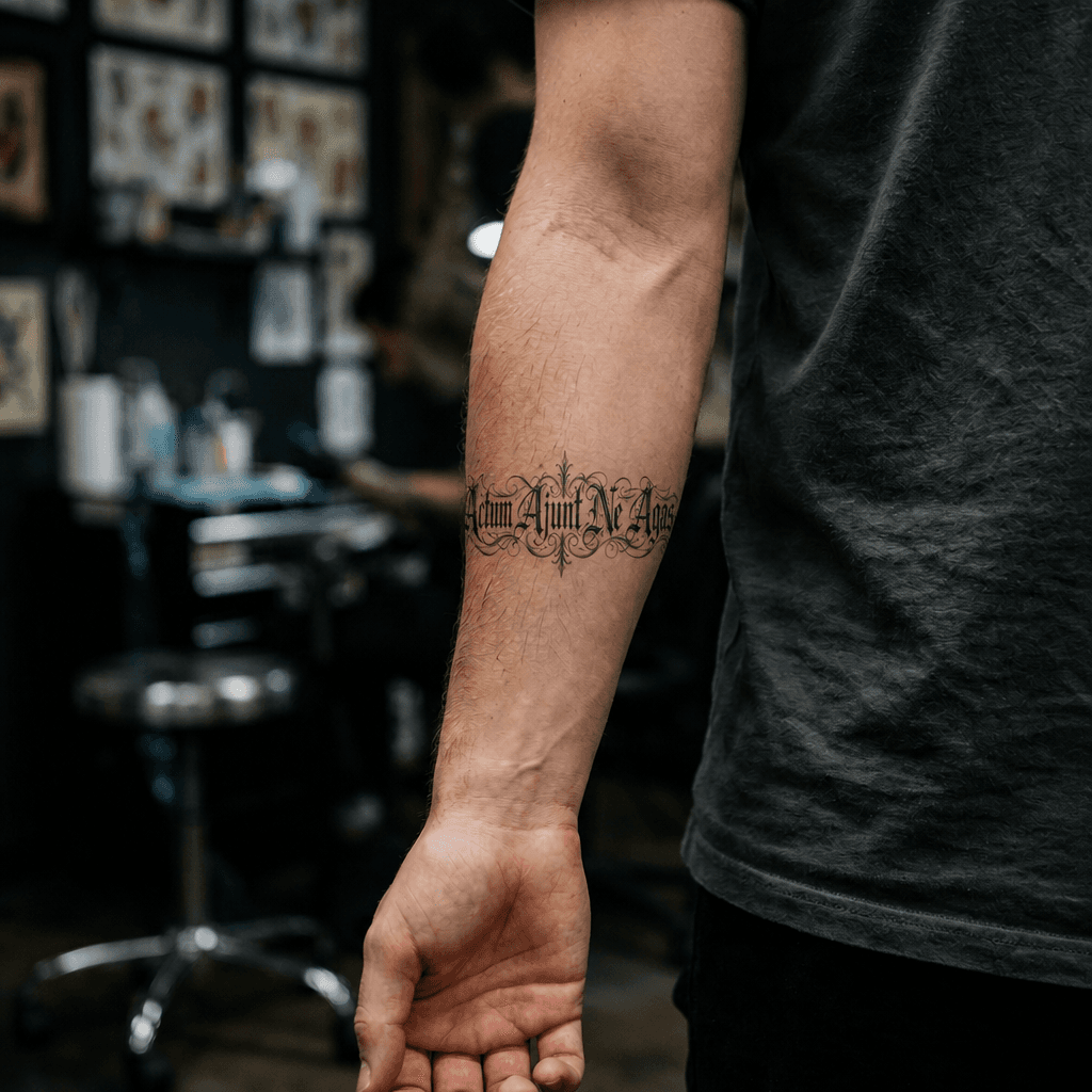 Тату эскиз: Tryon: forearm