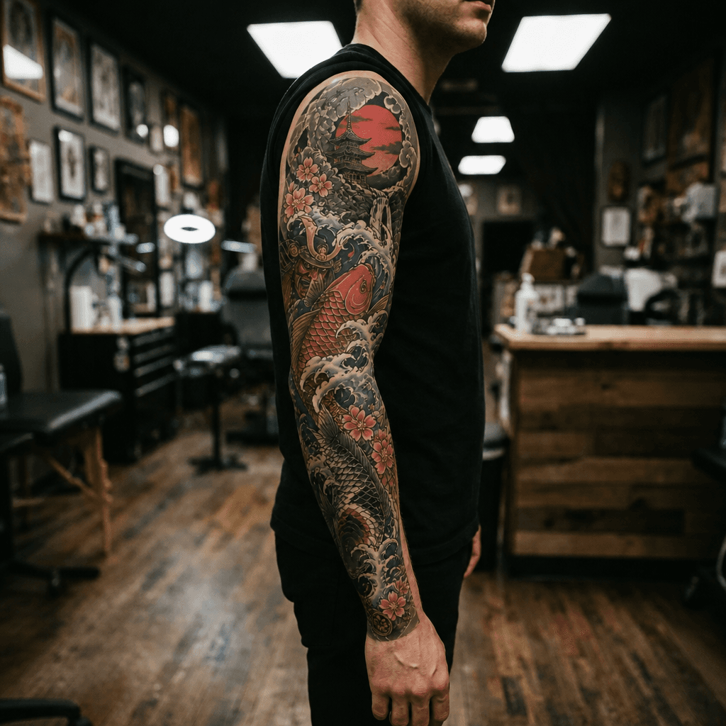 Тату эскиз: Tryon: sleeve