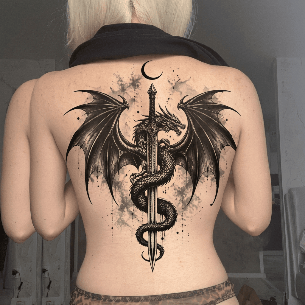 Тату эскиз: Tryon: back