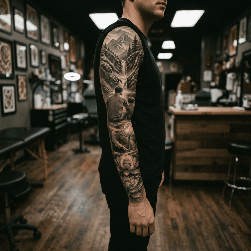Тату эскиз: Tryon: sleeve