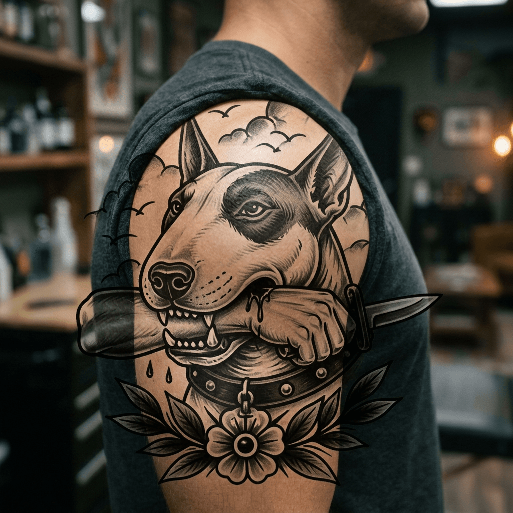 Тату эскиз: Tryon: shoulder