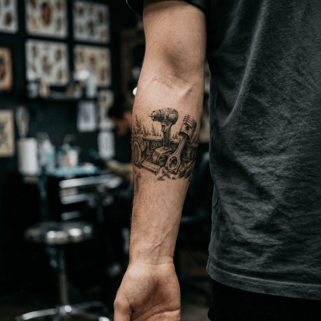 Тату эскиз: Tryon: forearm