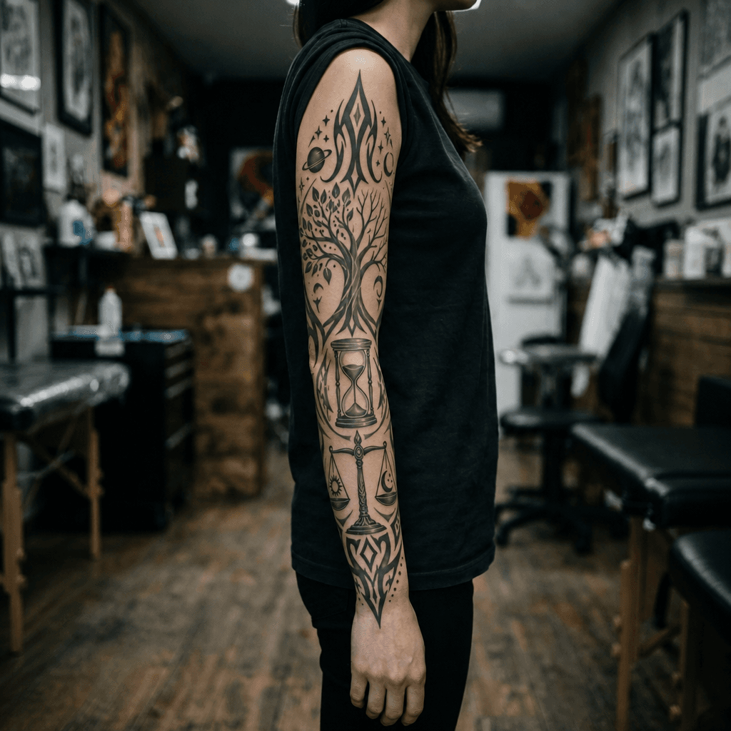 Тату эскиз: Tryon: sleeve