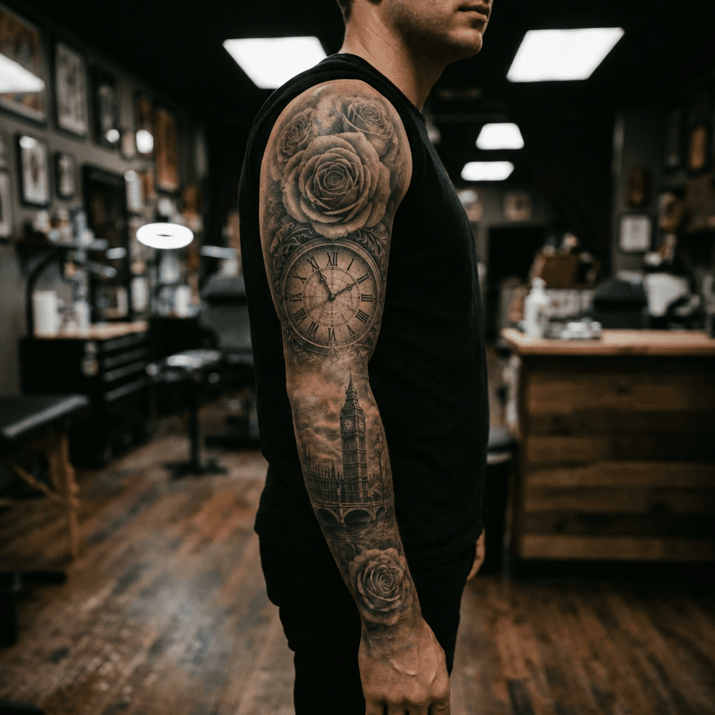 Тату эскиз: Tryon: sleeve