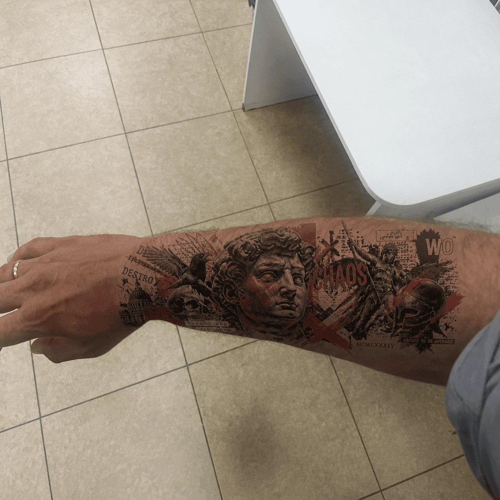 Тату эскиз: Tryon: forearm