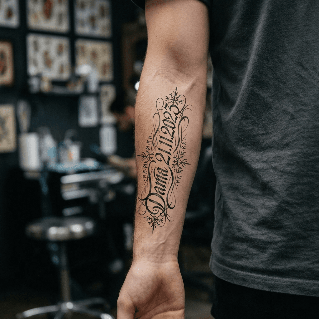 Тату эскиз: Tryon: forearm
