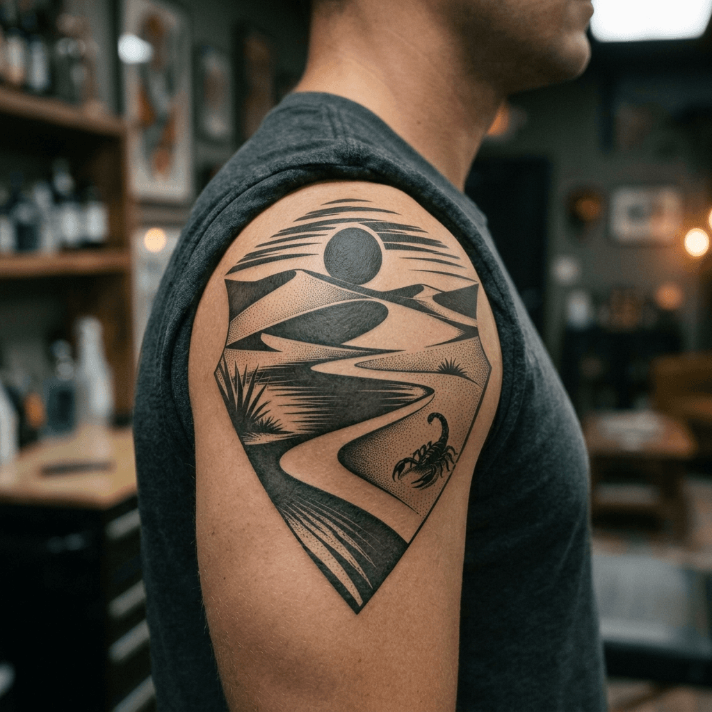 Тату эскиз: Tryon: shoulder