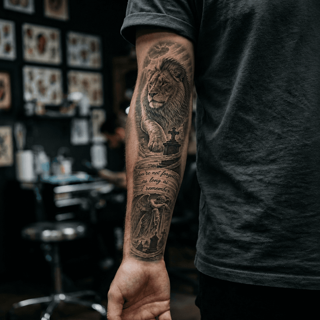 Тату эскиз: Tryon: forearm
