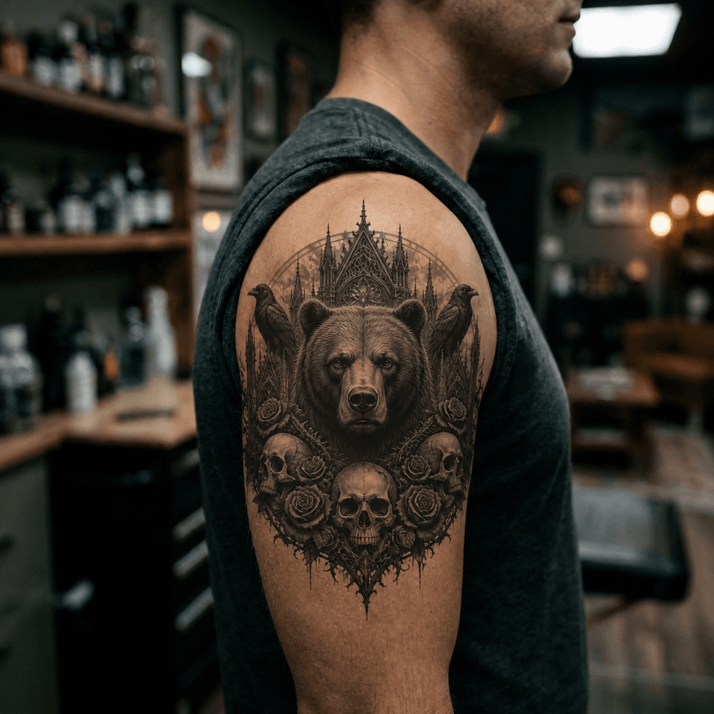 Тату эскиз: Tryon: shoulder