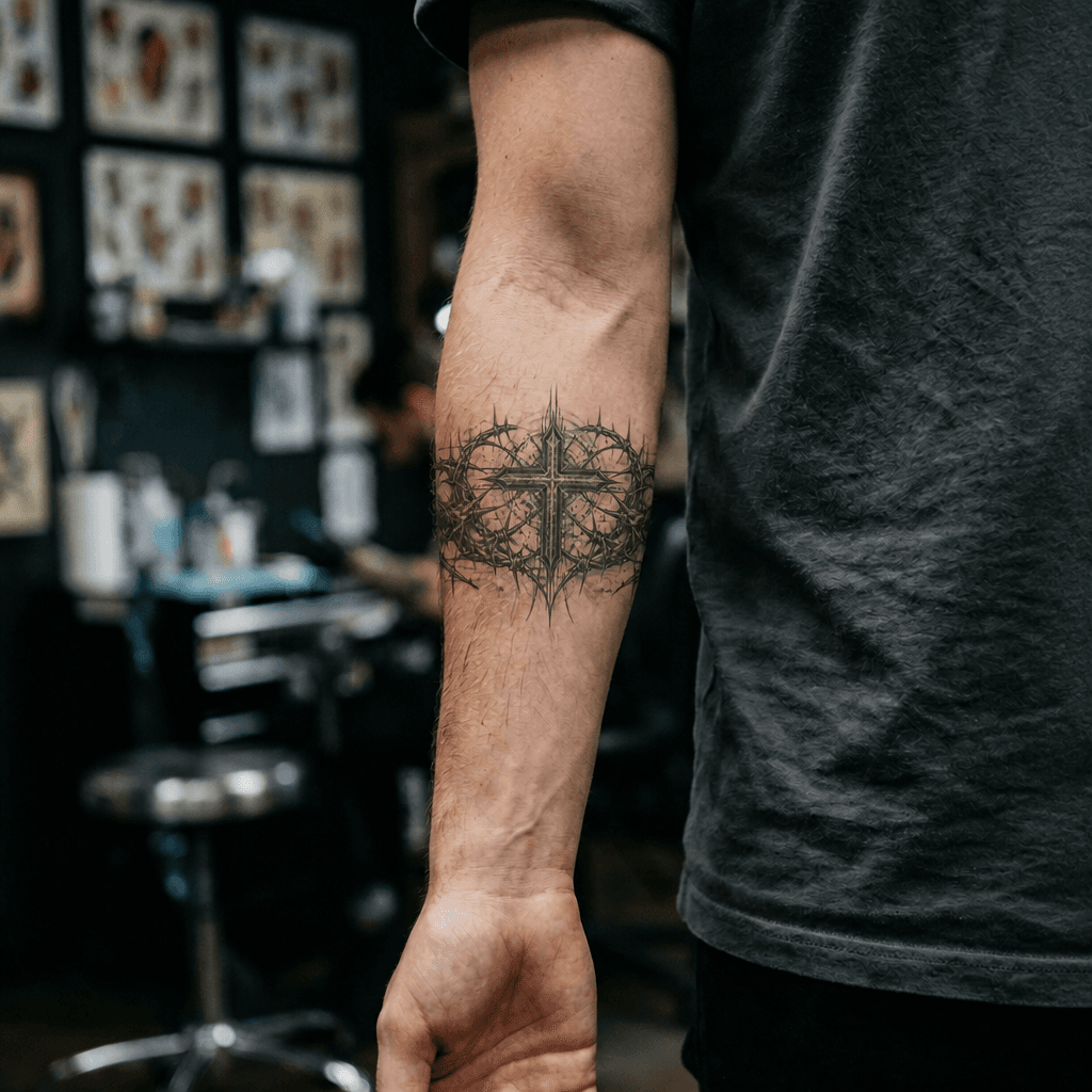 Тату эскиз: Tryon: forearm