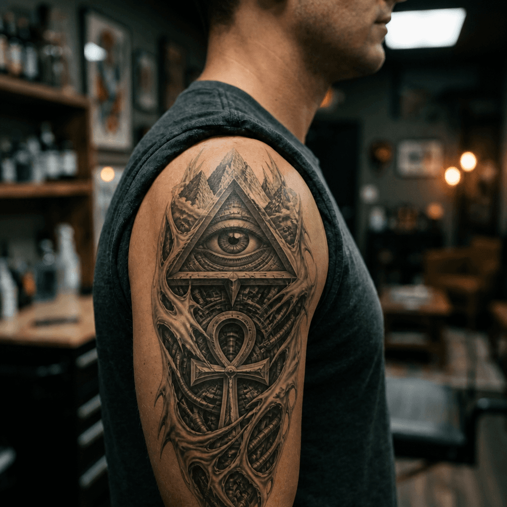 Тату эскиз: Tryon: shoulder