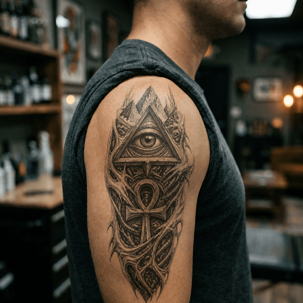 Тату эскиз: Tryon: shoulder