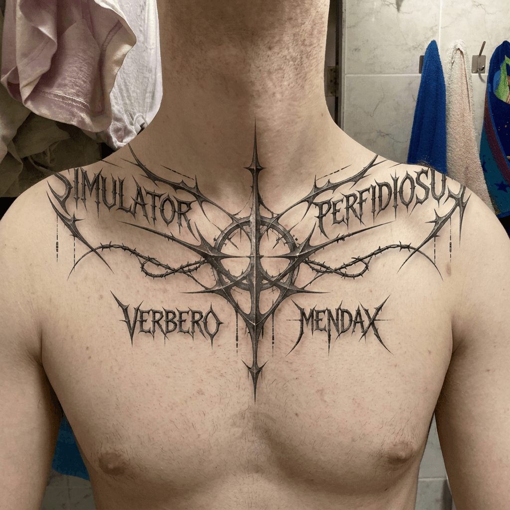 Тату эскиз: Tryon: neck