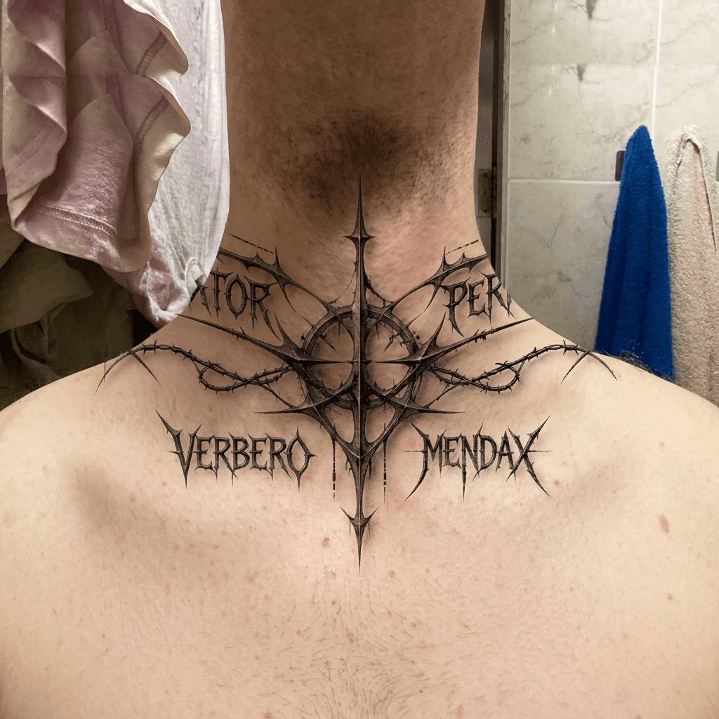 Тату эскиз: Tryon: neck