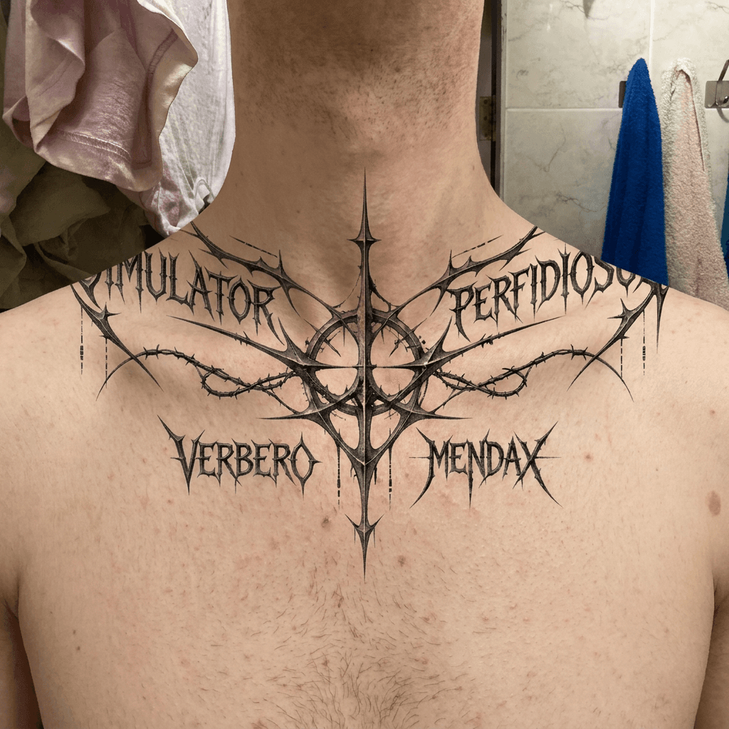 Тату эскиз: Tryon: neck