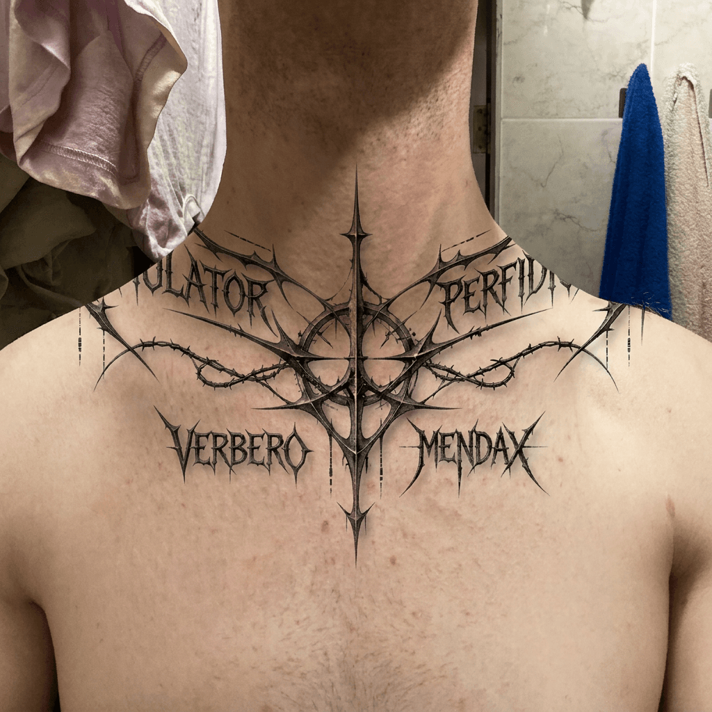 Тату эскиз: Tryon: neck