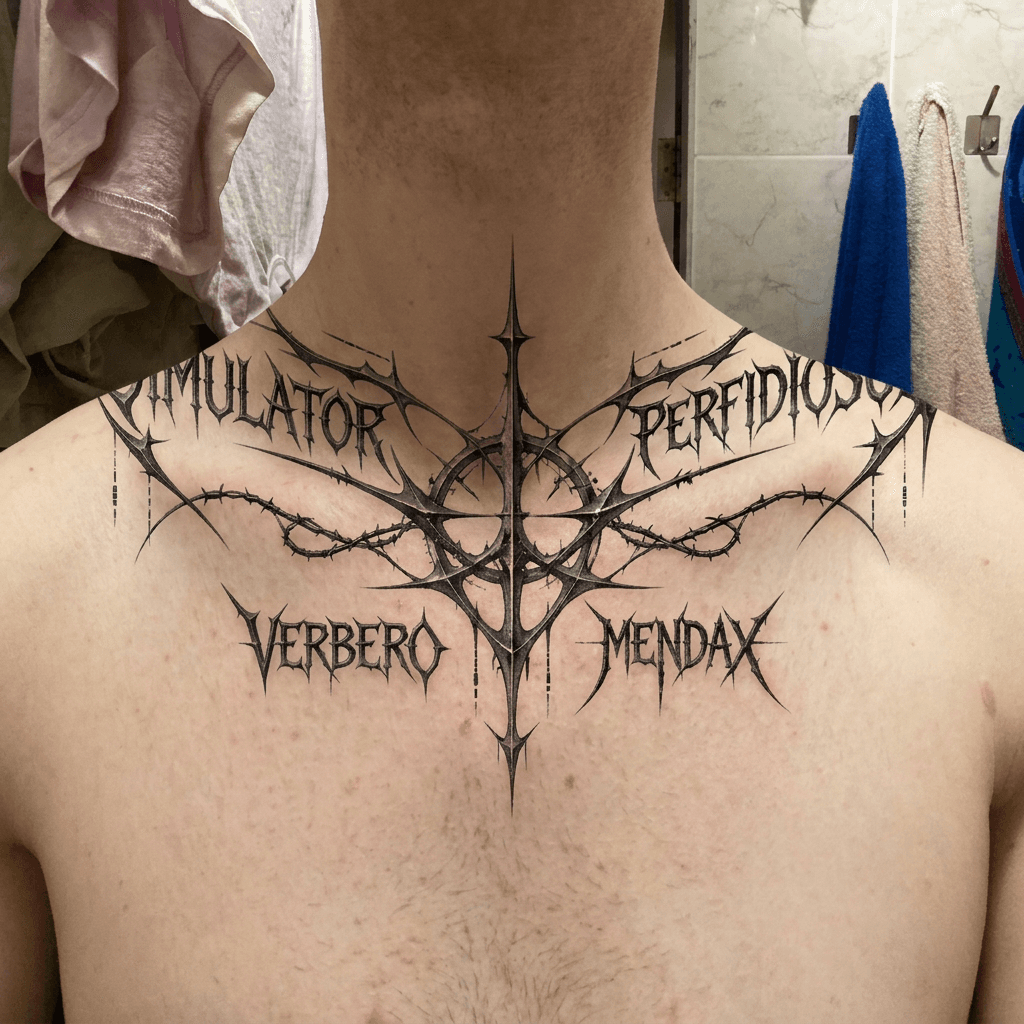 Тату эскиз: Tryon: neck