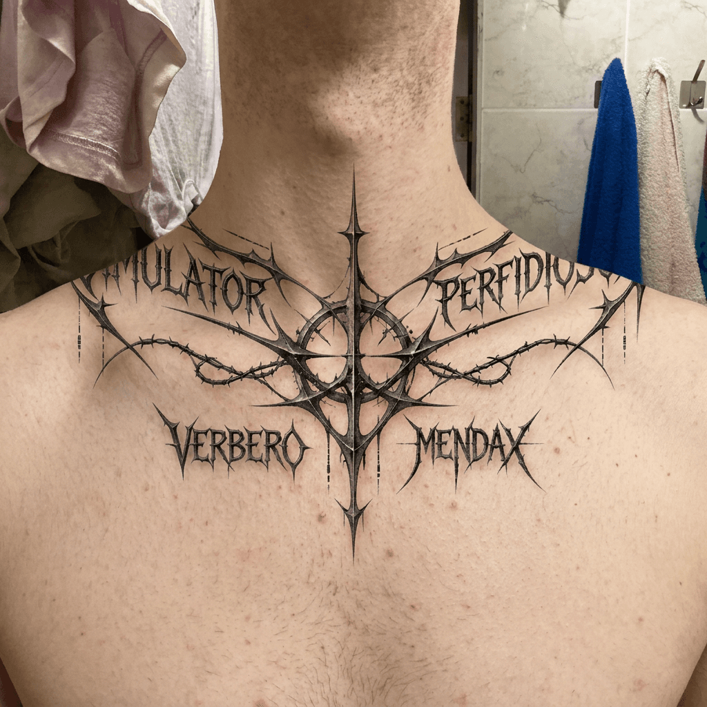 Тату эскиз: Tryon: neck