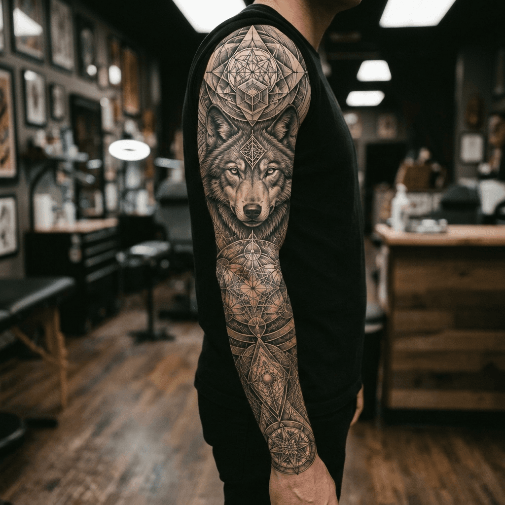 Тату эскиз: Tryon: sleeve