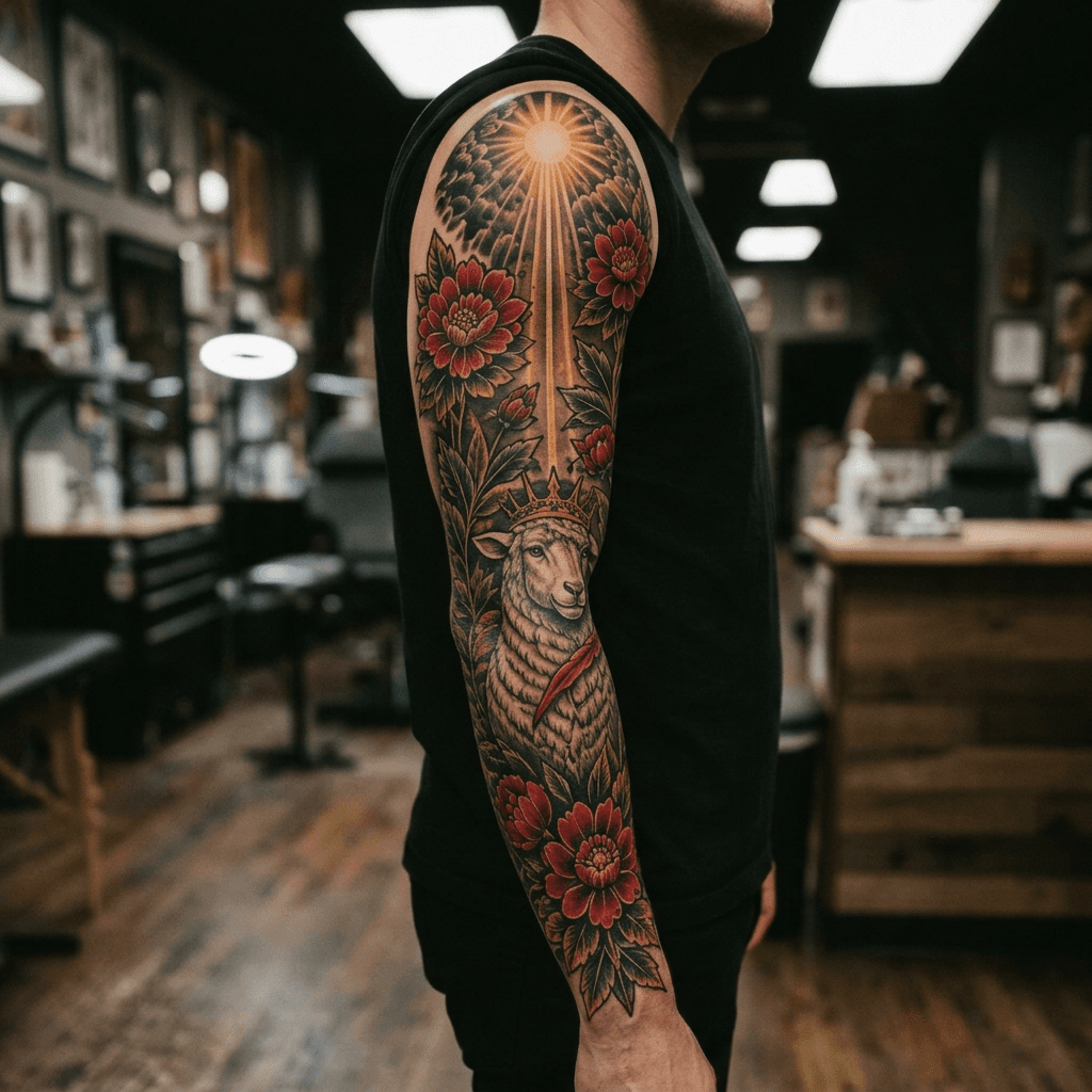 Тату эскиз: Tryon: sleeve