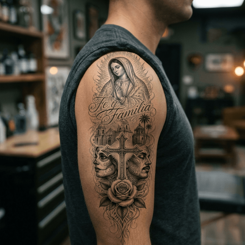 Тату эскиз: Tryon: shoulder