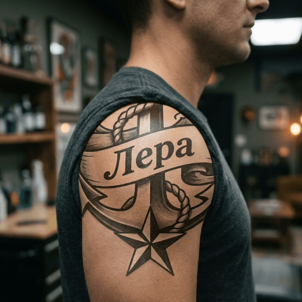 Тату эскиз: Tryon: shoulder