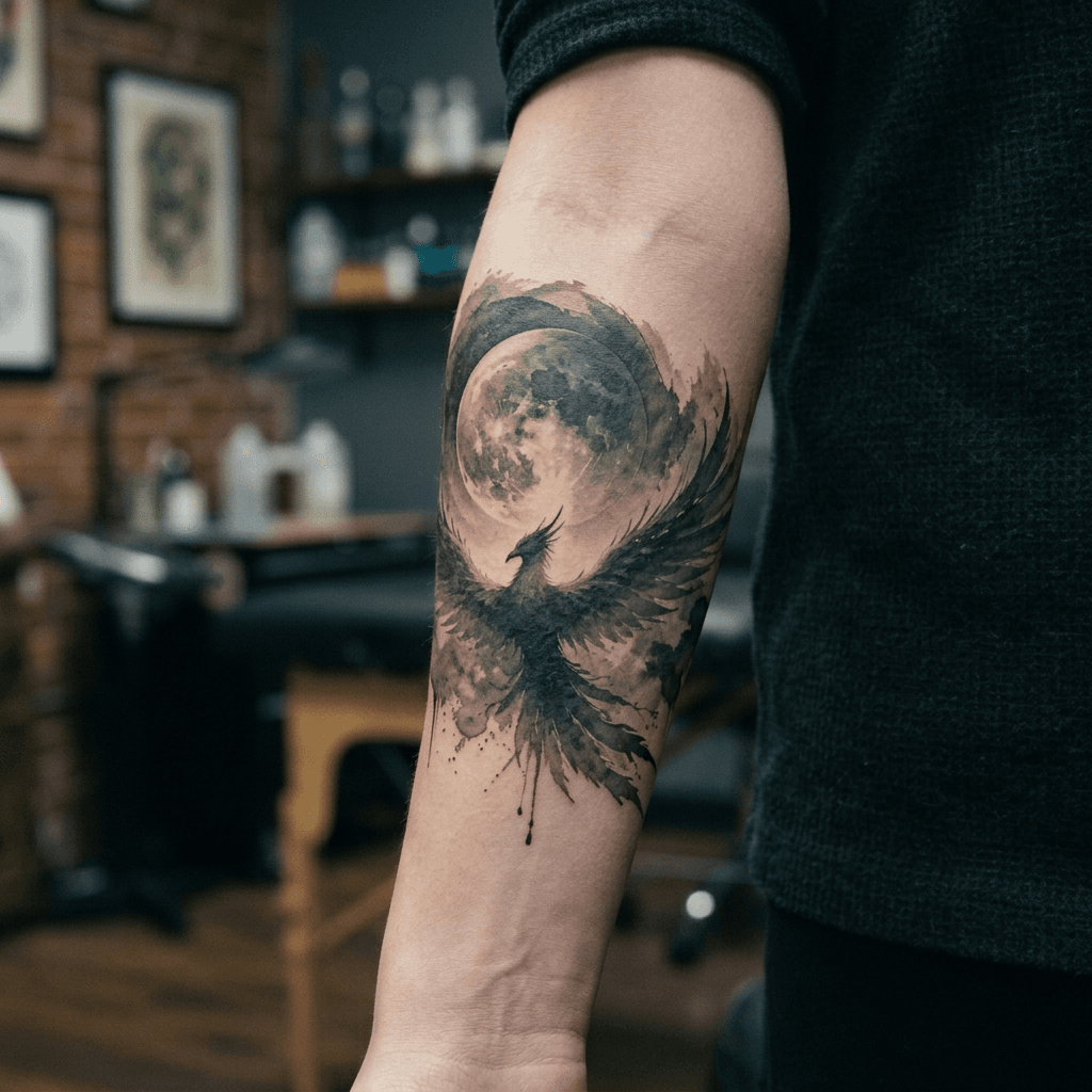 Тату эскиз: Tryon: forearm