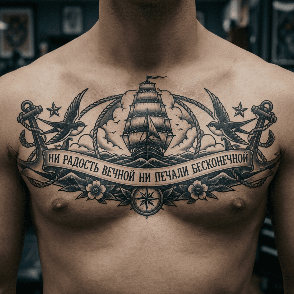 Тату эскиз: Tryon: chest