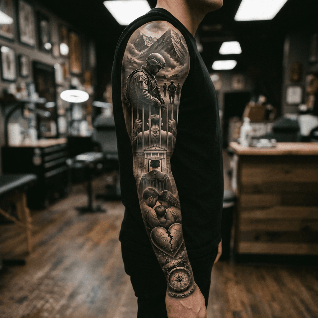 Тату эскиз: Tryon: sleeve