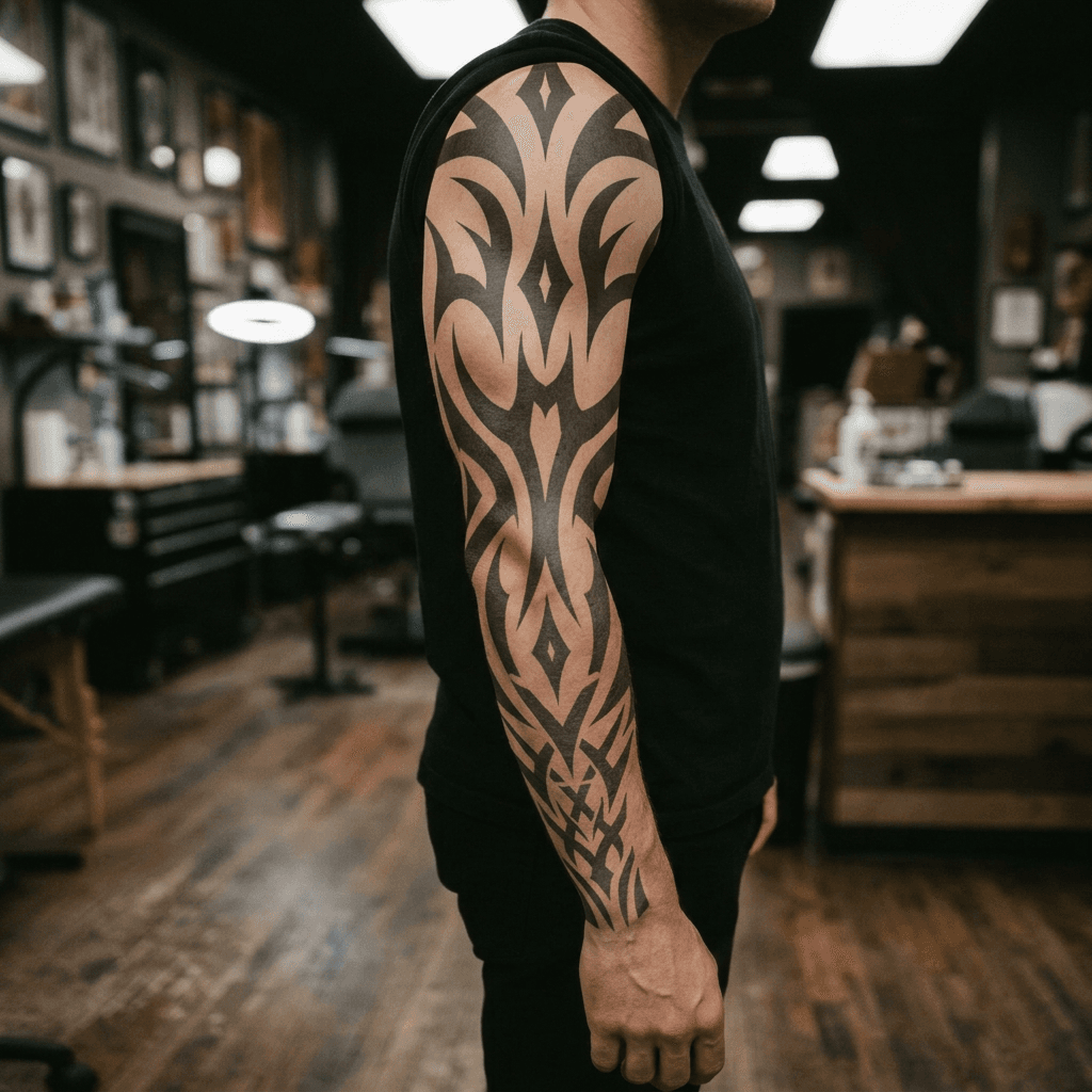 Тату эскиз: Tryon: sleeve