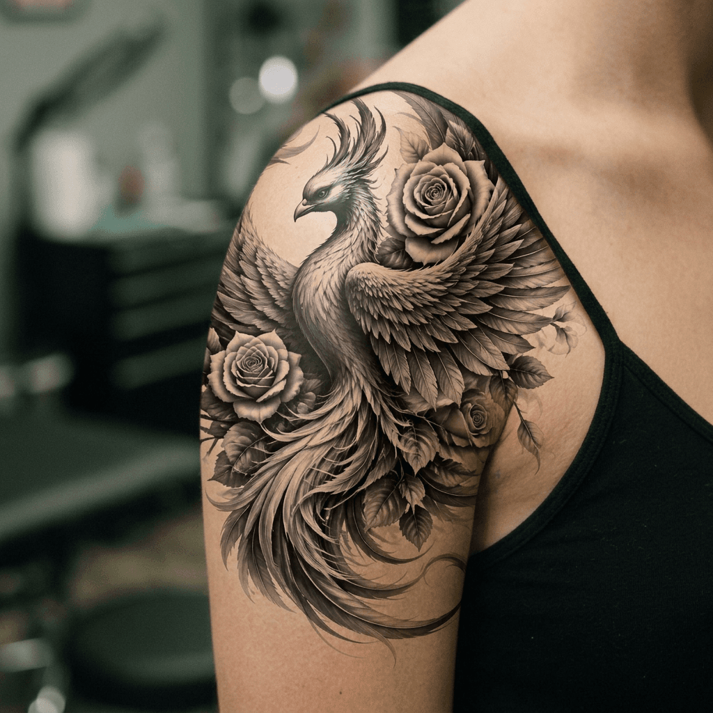 Тату эскиз: Tryon: shoulder