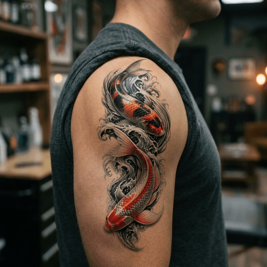 Тату эскиз: Tryon: shoulder