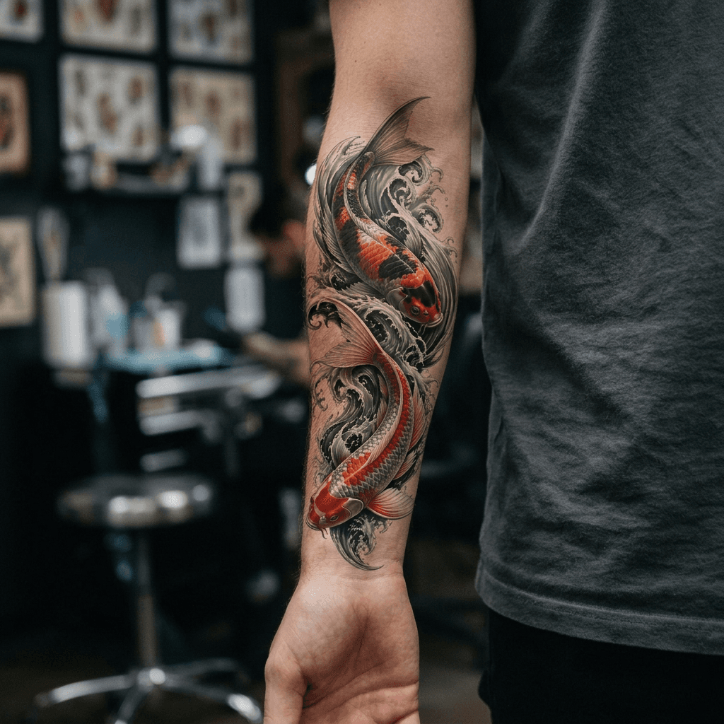 Тату эскиз: Tryon: forearm