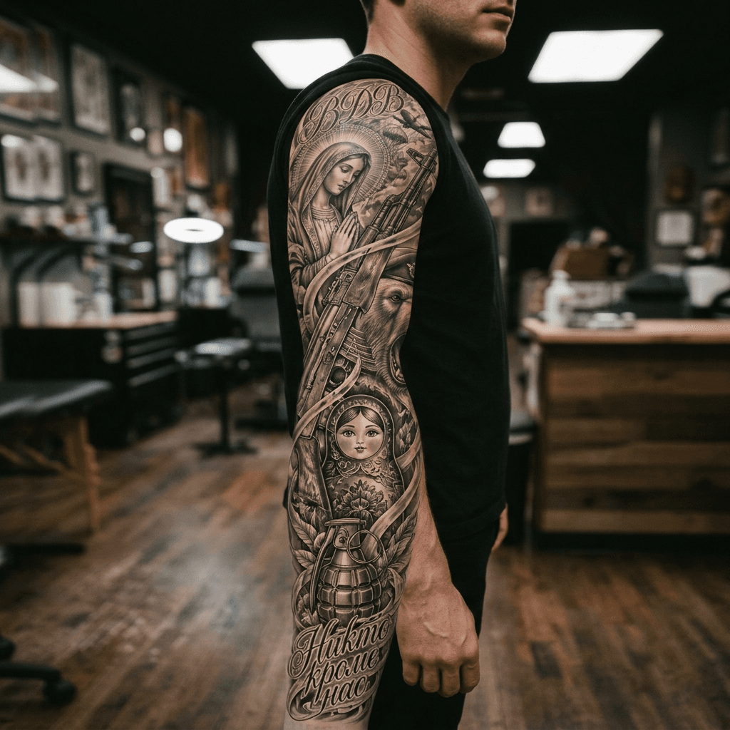 Тату эскиз: Tryon: sleeve