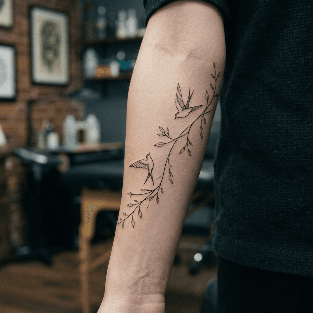 Тату эскиз: Tryon: forearm