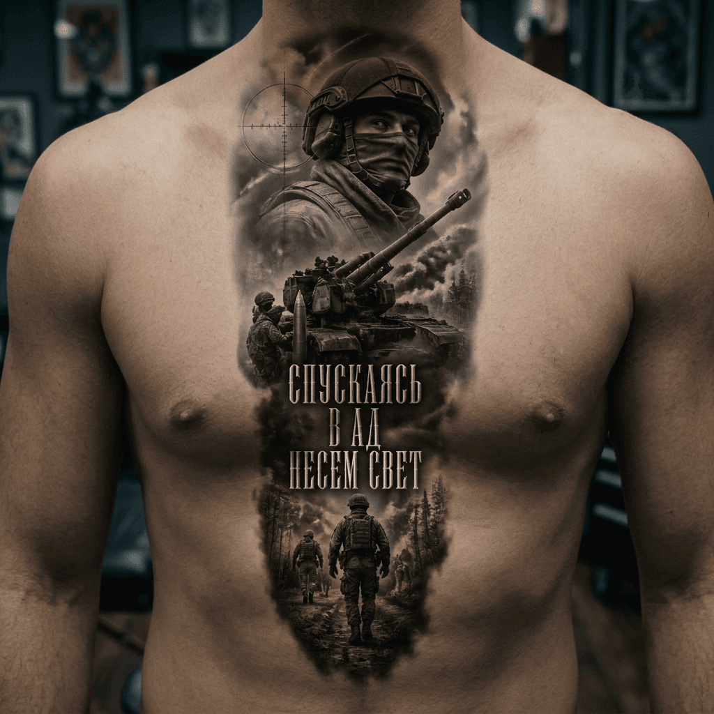 Тату эскиз: Tryon: chest