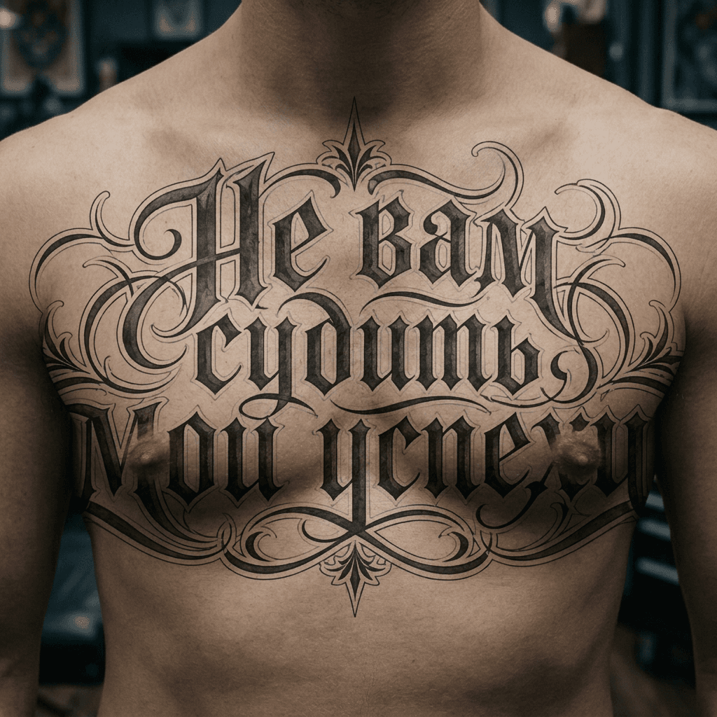 Тату эскиз: Tryon: chest